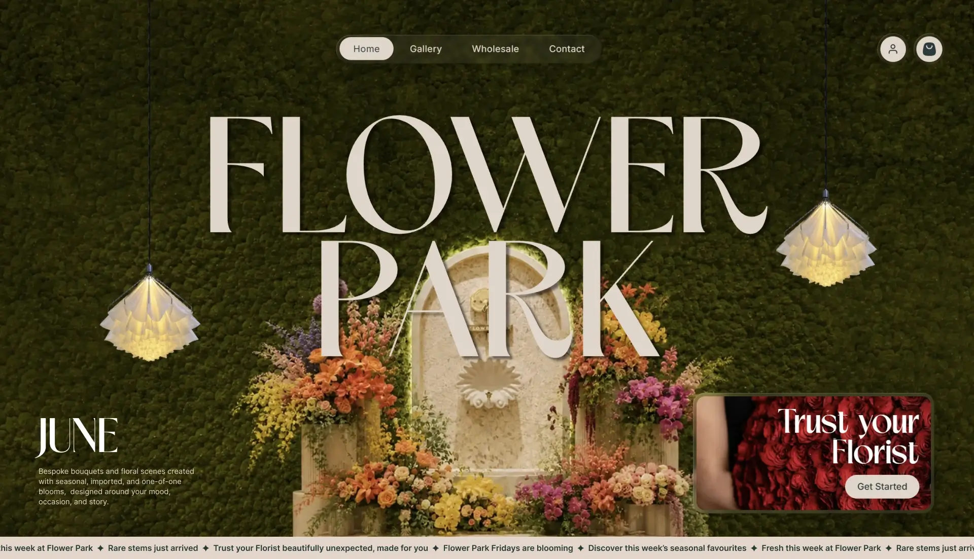 Flower Park website