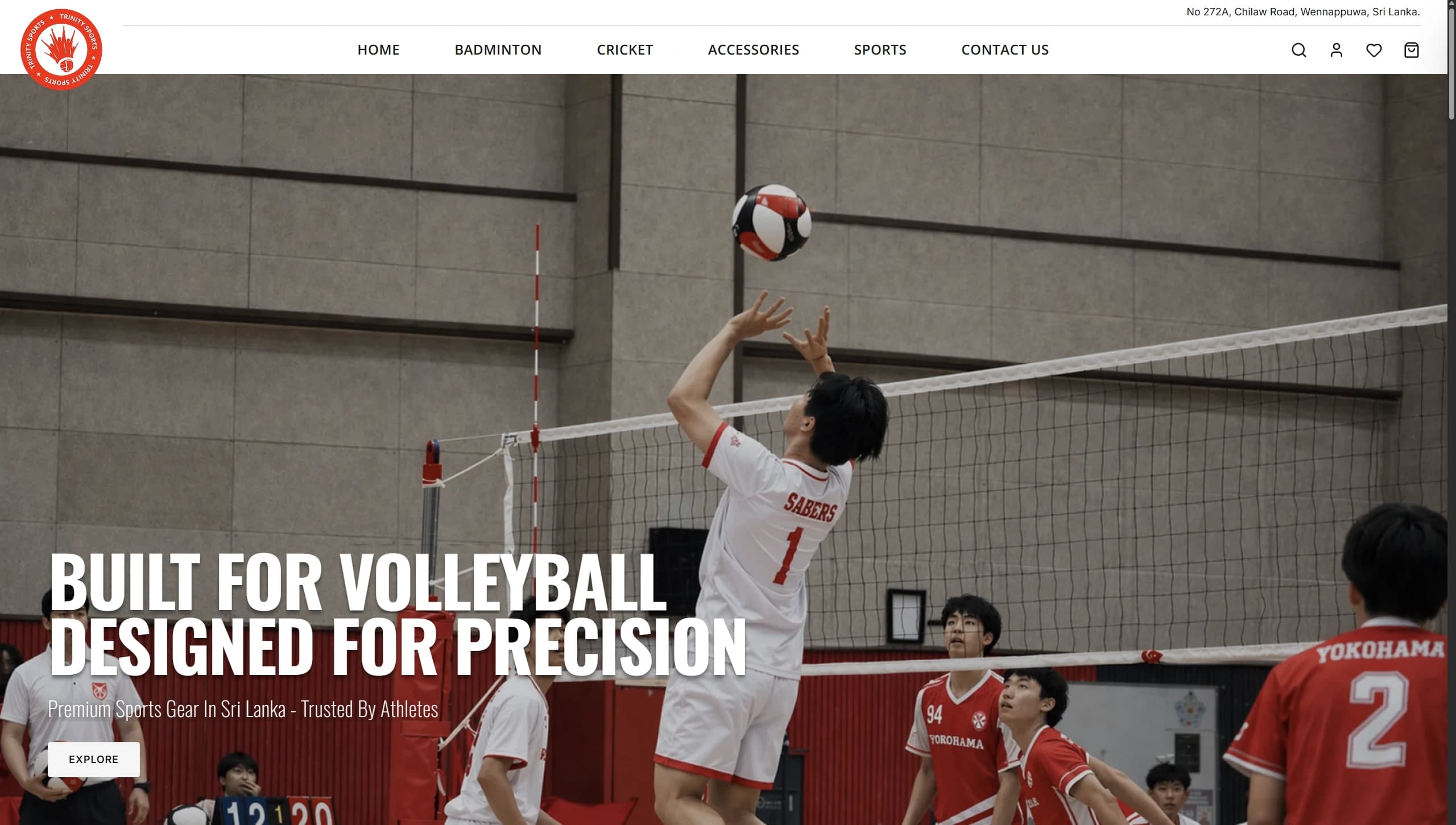 Trinity Sports website